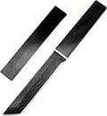 HUAAO 10.3’’ Japanese Style Katana Fixed Blade Knife with VG10 Damascus Steel Blade and Ebony handle Suitable for Camping Hunting Tactical Army Survival