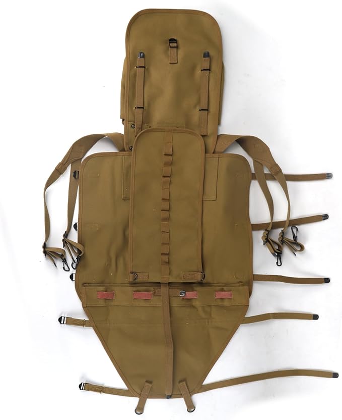 ANQIAO WW2 US M1928 Haversack Canvas with Tail Bag Backpack WWII Reproduction