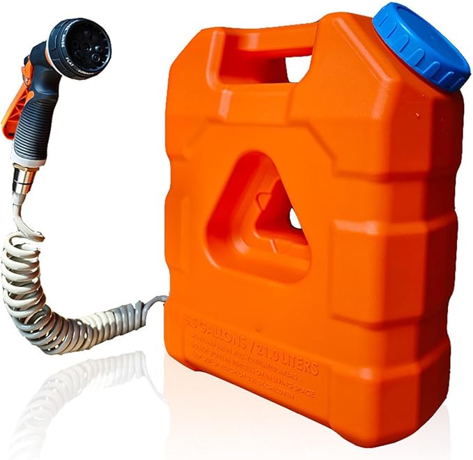 5.5gal/21 Liters Plastic Outdoor Water TankCar Roof Off-Road Camping Shower Water Tankwith Long Service Life for Shower Hiking
