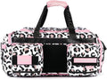 WOLFpak Ultimate 40L Gym &amp Travel Duffle Bag | Heavy-Duty Gear Bag w/Durable Waterproof 1000D Oxford Material | Hard Shell Base Laptop Sleeve Custom Patch Options | (Leopard Pink Zip)