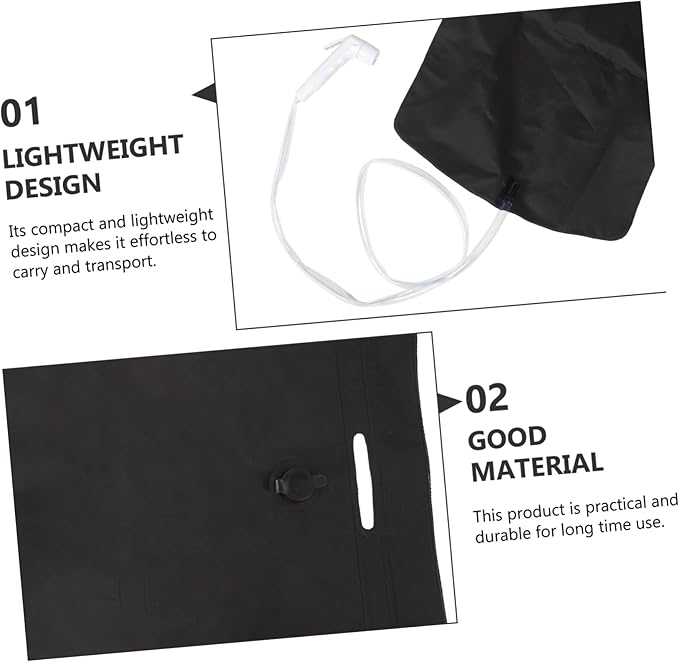 1set Portable Camping Shower Bag Convenient Outdoor Toiletry Accessory for Easy Use During Camping Hiking and Beach Trips Lightweight and Compact Design for Refreshing Showers
