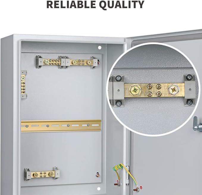 Renogy 200 Amp DC Circuit Breaker Box for Off-Grid Solar System Home RV Trailer Marine IP54 Rated w/Built-in DIN Rail Labels