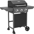 Megamaster 3-Burner Propane Gas Grill with Side Tables 30000BTUs 429.81 SQ. In. Cooking Space 2 Wheel Transport Outdoor Kitchen Grill for BBQs Backyards Tailgating and More - 720-1094