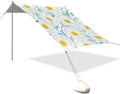 Beach Canopy with Windproof Ropes &amp Sandbags Beach Tent Sun Shade Sun Shelter for Camping Trips Fishing Backyard Fun or Picnics Flowers