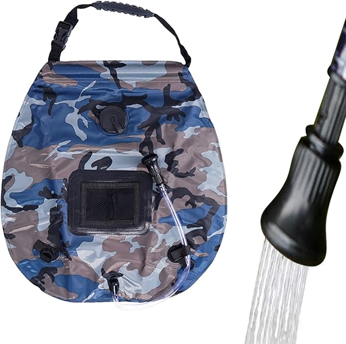 Portable Shower Bag PVC Travel Washing Kit Camping Accessories 5 Gallons 20 Liters Suitable for Outdoor Travel Camping Hiking 18.5x19.6inch