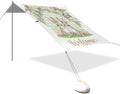 Beach Canopy with Windproof Ropes &amp Sandbags Beach Tent Sun Shade Sun Shelter for Camping Trips Fishing Backyard Fun or Picnics Easter Bunny