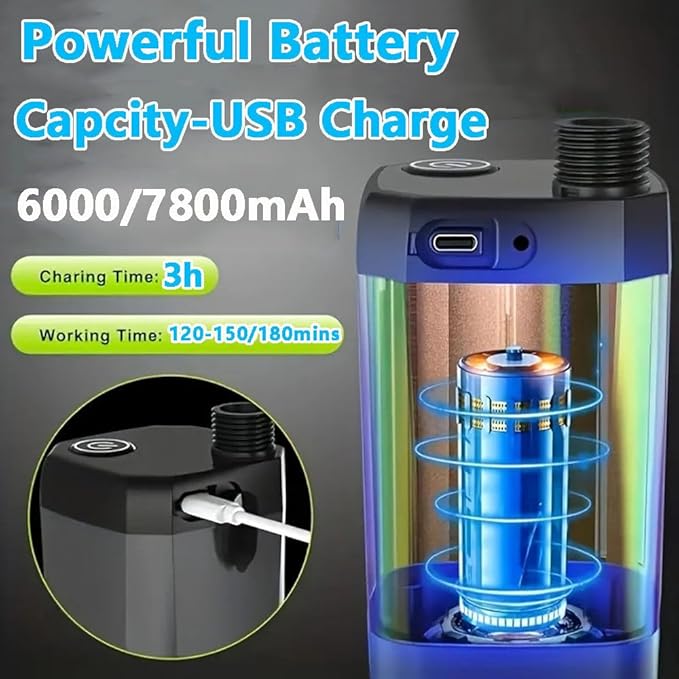 Portable Shower for Camping 6000mAh Rechargeable Camping Shower with Intelligent Digital Display 3 Spray Modes Outdoor Camp Pump Camping Shower Pump for Hiking Travel Car Pet Grey6000mAh