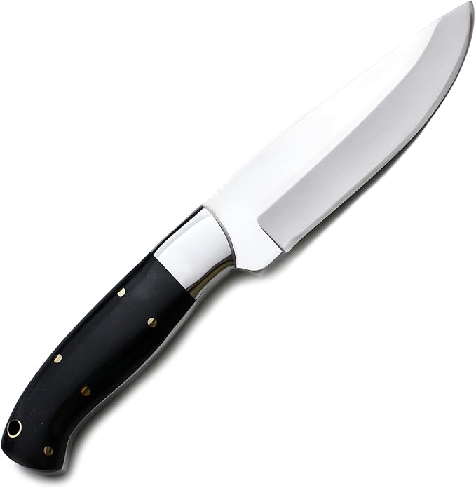 GCS Handmade D2 steel Hunting Knife G10 Handle Tactical Knife with Right Hand Cross Draw Buffalo leather Sheath for Hunting Camping Survival and EDC GCS 194