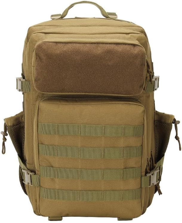 Outdoor Sports Pack Hiking Bag Rucksack Knapsack Combat Camouflage Tactical Backpack - Tan