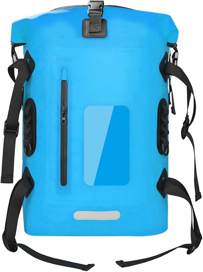 30L Waterproof Backpack Heavy Duty Water Sports Dry Bag Roll Top Waterproof Bag for Kayaking Hiking Swimming Boating BeachBlue
