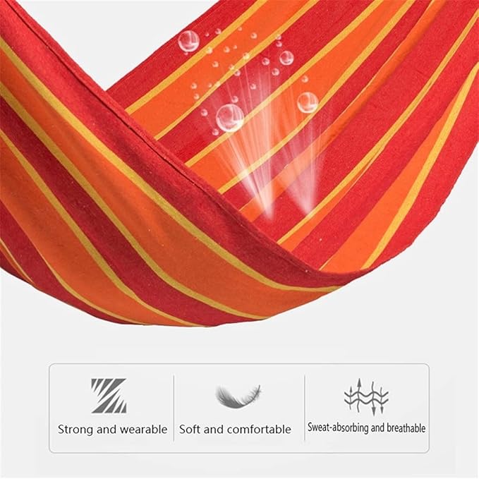 Portable Hammock Portable Outdoor Camping Hammock Thick sail Single Hammock Slope flip Indoor Home for Backpacking Beach
