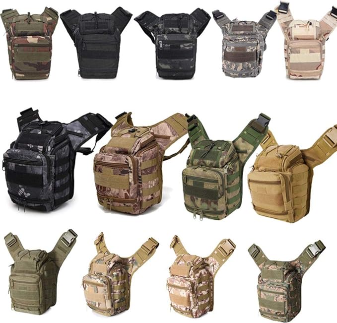 Outdoor Sports Hiking Sling Bag Shoulder Gear Pack Chest Range Bag Molle Camouflage Tactical Versipack