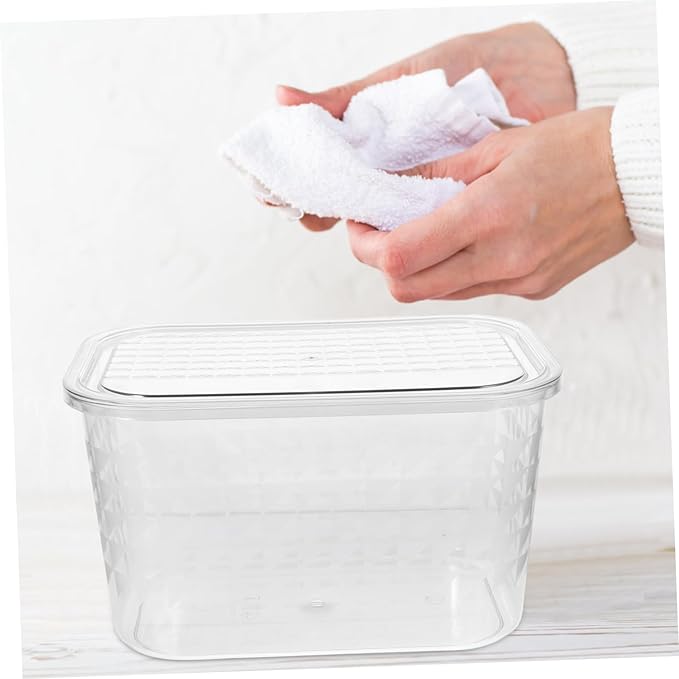 LALAFINA Clear Book Storage Organizer with Lid Transparent Pet Container for for Storing Books Toys Snacks and More