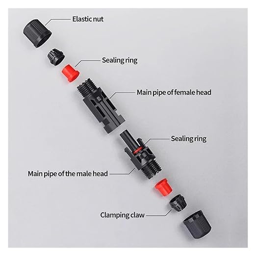 Solar Cable Connectors 600/200/100/40/20/10 Pcs DC Solar Connector 1000V30A Panel Stecker IP67 Waterproof Connectors Kit for PV/MC Cable 2.5/4/6mm2(600pcs(300pairs))