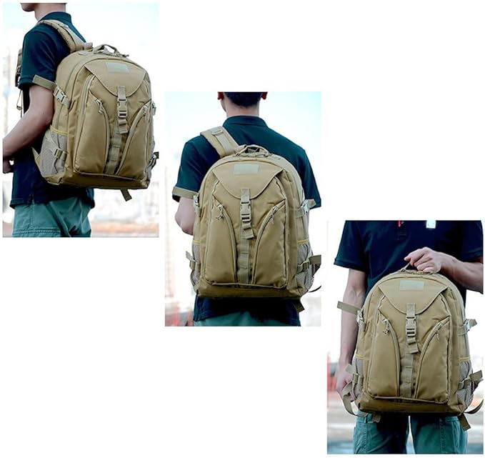 Tactical Backpack Military Hiking Daypacks 3 Day Assault Pack Army Rucksack for Camping Hunting Traveling (Mud)