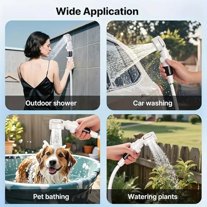 Portable Camping Shower Pump-Rechargeable Outdoor Shower Head Sprayer 2025 Portable Electric Camping Outdoor Shower with Digital Display &amp Multiple Spray Modes for CampingTraveling