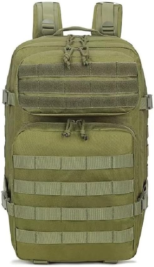 Backpack 40L Outdoor Travel Hiking Operator Waterproof Molle Tactical Rucksack Gear Tactical Backpack Bag. (CAMO OLIVE)