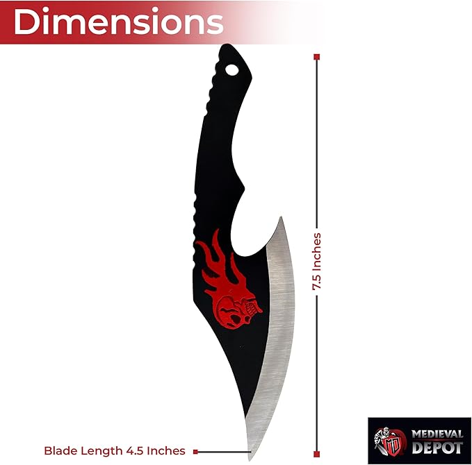MedievalDepot Fatal Blow Throwing Axe Trio (7.5 Overall Length) - Practice Throwing Tool