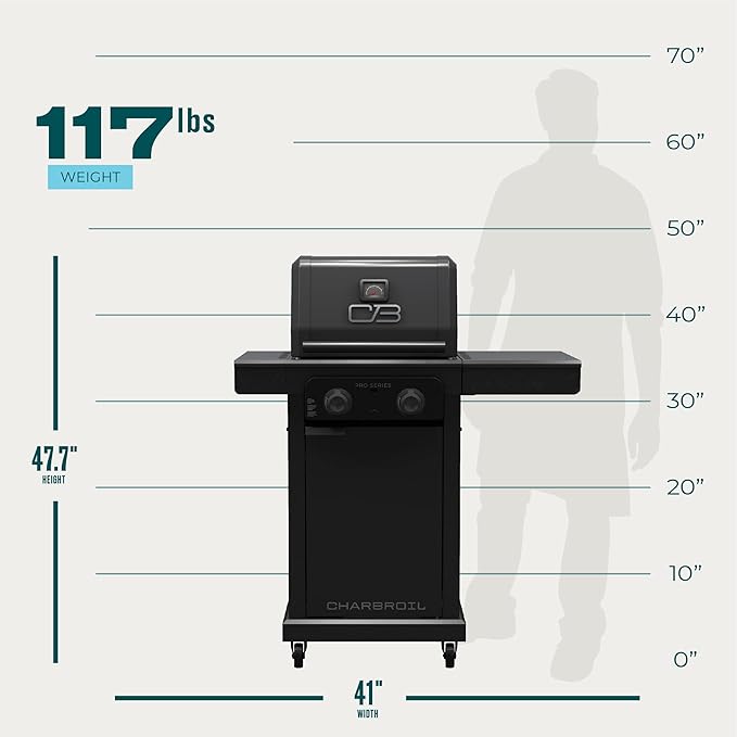 Charbroil Pro Series with Amplifire Infrared Technology 2-Burner Propane Gas Grill and Griddle Cabinet Black - 463676724
