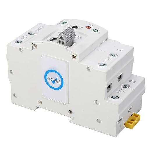 2P 63A Automatic Transfer Switch ATS Backup Generator Changeover Switch with Millisecond Power Switching for Household 110V Power Supply