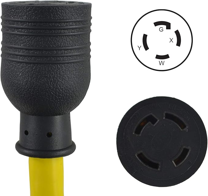 Conntek 20Amp L14-20P to 30Amp L14-30R Generator Adapter Cord 1.5-Feet