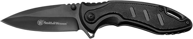 Smith &amp Wesson CK400 5.4in High Carbon S.S. Folding Knife with a 2.2in Drop Point Blade and Stainless Steel Handle for Outdoor