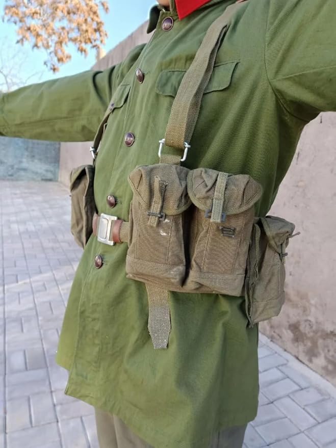 Vietnam WAR ERA Chinese Type 63 Pouch Chest-RIG Bandolier MAG Ammo ORIGINA Surplus Collection Tactical Versatile Fanny Pack