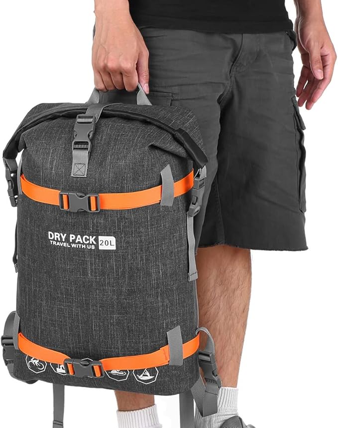 LANGWEI Waterproof Dry Bag Backpack Outdoor Floating Roll-Top Backpack Duffel for Drifting Swimming Water Sports River Trekking