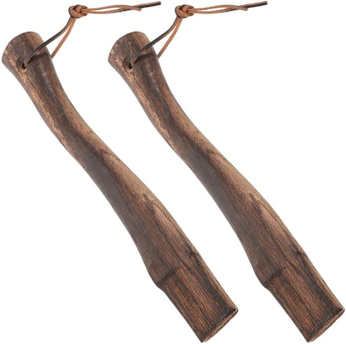 Sosoport 2pcs Wooden Axe Grip Replacement Handle Wood Axe Handle Comfortable Grip for Gardening Camping Hiking and Outdoor Activities