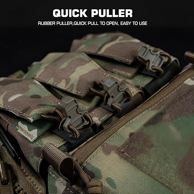 Tactical Supplement Pack High-Strength Nylon Expansion Bag Quick-Pull Head &amp Detachable Plate For Tactical Games