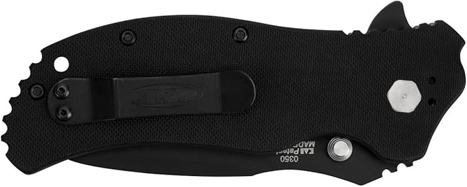 Zero Tolerance 0350 Folding Pocket Knife 3.25” S30V Stainless Steel Blade with Black Tungsten DLC Finish Textured G-10 Handle Scales SpeedSafe Assisted Opening Liner Lock Quad-Mount Clip 6.2 OZ.