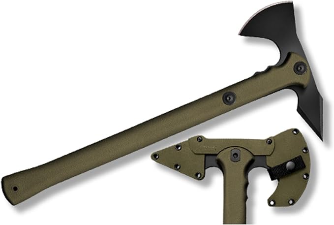 Cold Steel 90PTHGZ Trench Hawk Olive Drab Green Clam Package
