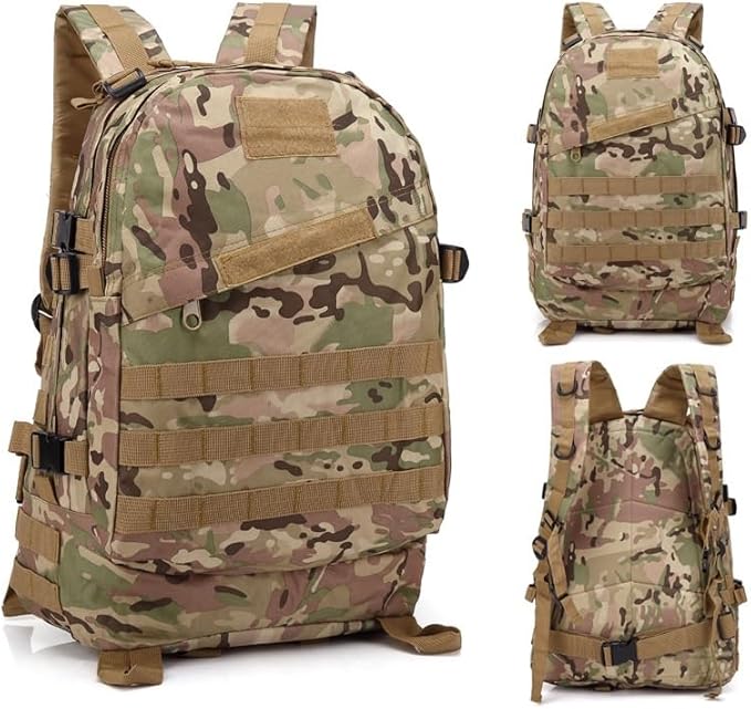 Tactical Backpack Military Molle Hiking 36-55L outdoor sports bag khaki camouflage