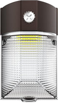 150- Watt Equivalent Integrated LED Bronze Finish Dusk to Dawn Mini Wall Pack Light Selectable CCT 3000K/4000K/5000K