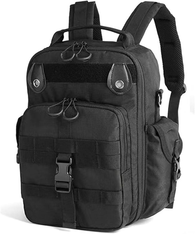 18L Tactical MOLLE Backpack - Men's Travel Backpacks This EDC Bag Has Multiple Ways to Carry as Backpack Crossbody (Black)