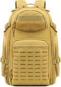 35L Tactical Backpack Ventilated Hiking Pack with Laptop Compartment Outdoor(Camel)