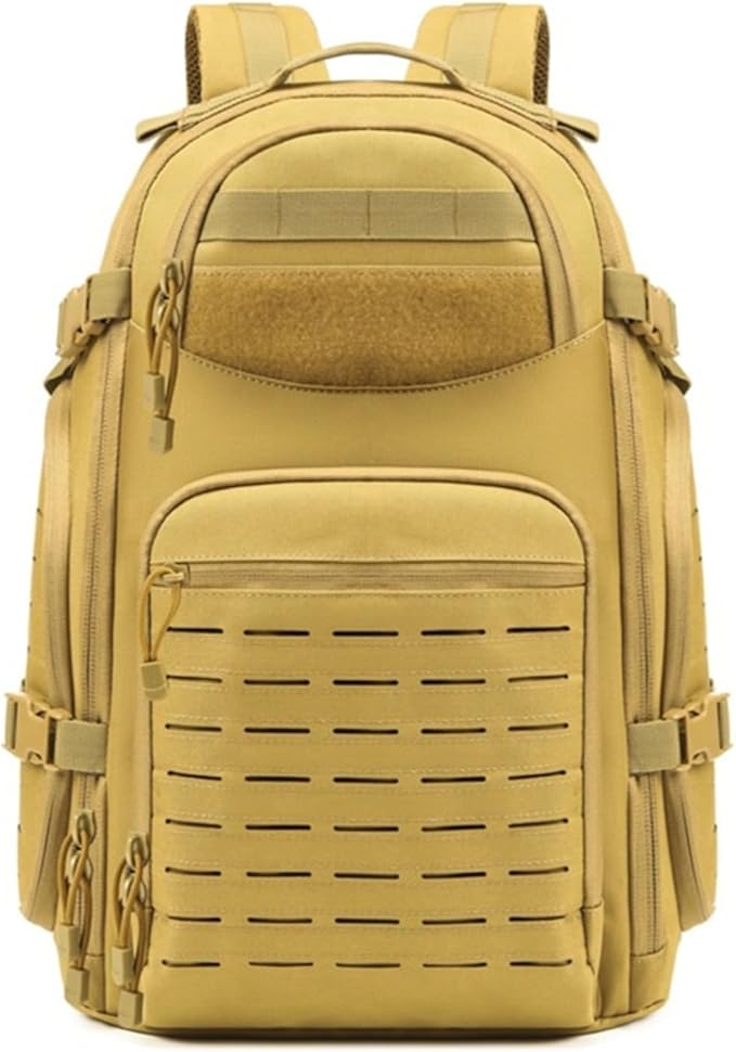 35L Tactical Backpack Ventilated Hiking Pack with Laptop Compartment Outdoor(Camel)