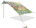 Beach Canopy with Windproof Ropes &amp Sandbags Beach Tent Sun Shade Sun Shelter for Camping Trips Fishing Backyard Fun or Picnics Rabbit