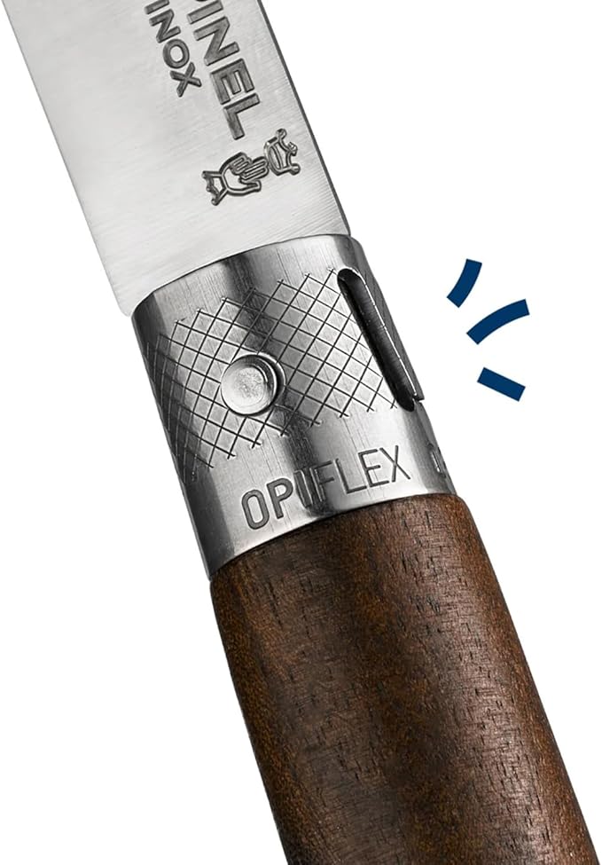 OPINEL NEO6 Folding Non-Locking Pocket Knife OPIFLEX Intuitive Design EDC Folder Wood Handles 2.75 in. Blade (Walnut)