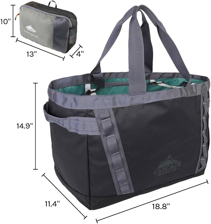 Cascade Mountain Tech Large Tote Bag with Compartments Shoulder Bag for Travel Work Gym