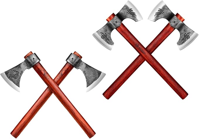 NEDFOSS Vikings Throwing Axes 16 inches Throwing Axe Set with 1065 High Carbon Steel &amp Wooden Handle. Perfect for Axe Throwing Game Recreation Competition &amp Great Gift for Men
