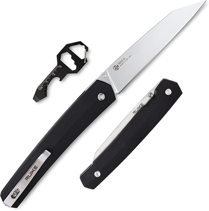 Ruike P865 EDC Camping Folding Pocket Knife14c28n SteelLiner LockG10 HandleBlet Clip
