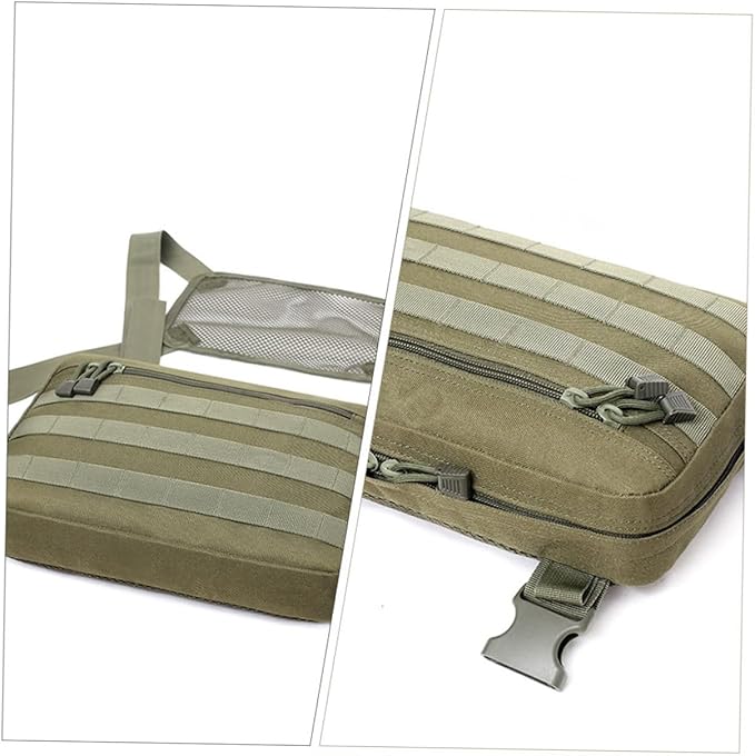 LIFKOME Adjustable Shoulder Bag for Men Nylon Camping Chest Bag Capacity for Hiking Hunting