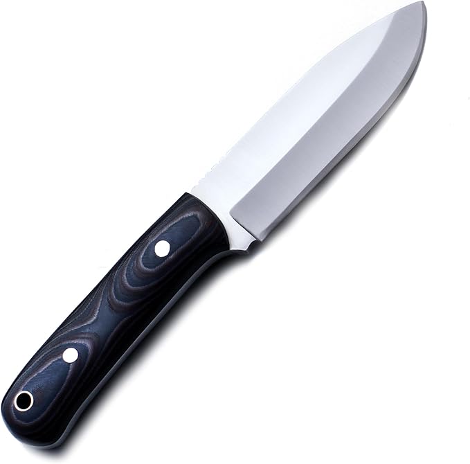 GCS Handmade Micarta Handle D2 Tool Steel Tactical Hunting Knife with leather sheath Full tang blade designed for Hunting &amp EDC GCS 185