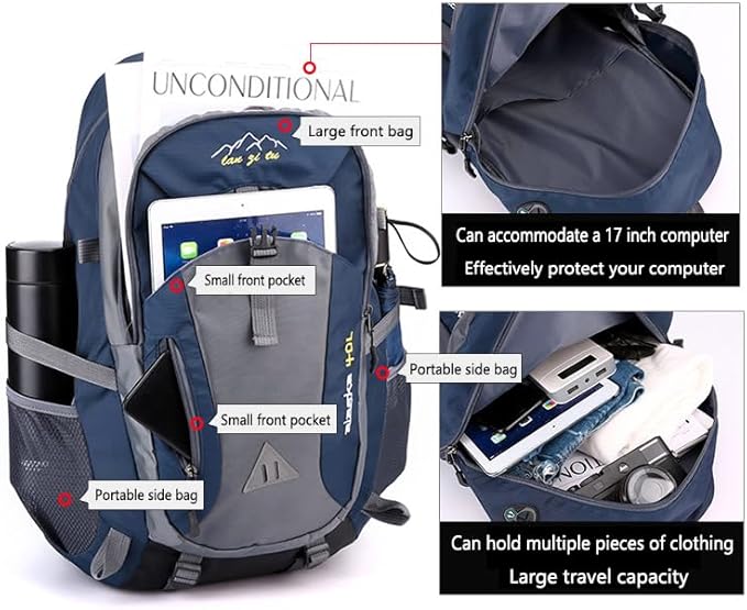 Waterproof Outdoor Multifunctional Camping Large Capacity Casual Sports Fitness Fashion Bag Tactical Hiking Backpack Oxford Material for Outdoor Running Travel bag Laptop Backpack &amp Student Backp