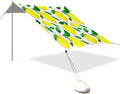Beach Canopy with Windproof Ropes &amp Sandbags Beach Tent Sun Shade Sun Shelter for Camping Trips Fishing Backyard Fun or Picnics Lemons