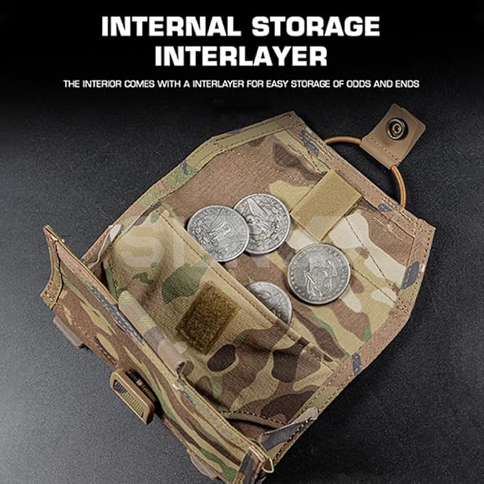 Tactical Molle Phone Holder PouchQuick Release Map Pack Board Plate Carrier Stand BagAirsoft Paintball Military CS Gear Accessories Pack