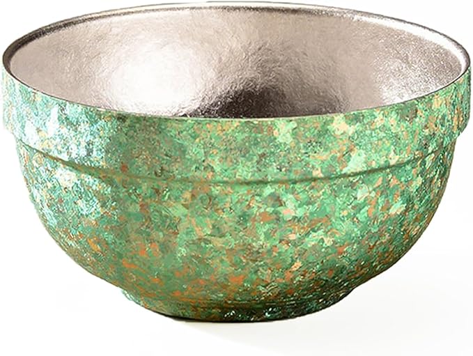 Titanium Camping Bowl Double Wall Insulated Bowl Stackable Lightweight Backpacking Dinnerware Durable Soup Cereal Rice Bowl for Home &amp Outdoor Use No Coating RT085T (Green)