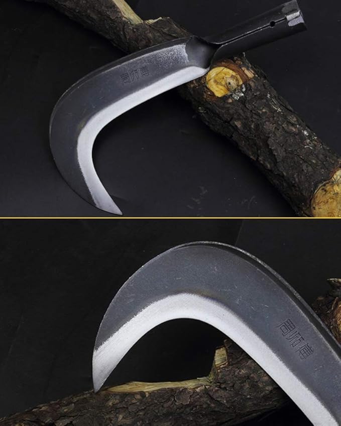 Sword Achang Husa Carbon Stee Hatchet Open Knife Pruning Knife Outdoor Scimitar Farm Sickle Mowing Hook Knife Camping Knife