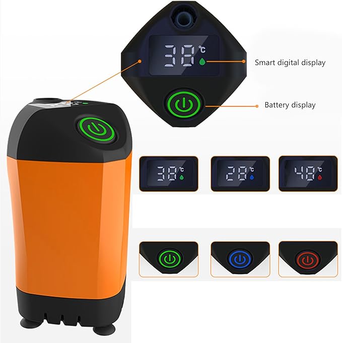 Portable Shower for Camping Outdoor Electric Shower Rechargeable Pumps with Digital Display Camping Shower Head Nozzle